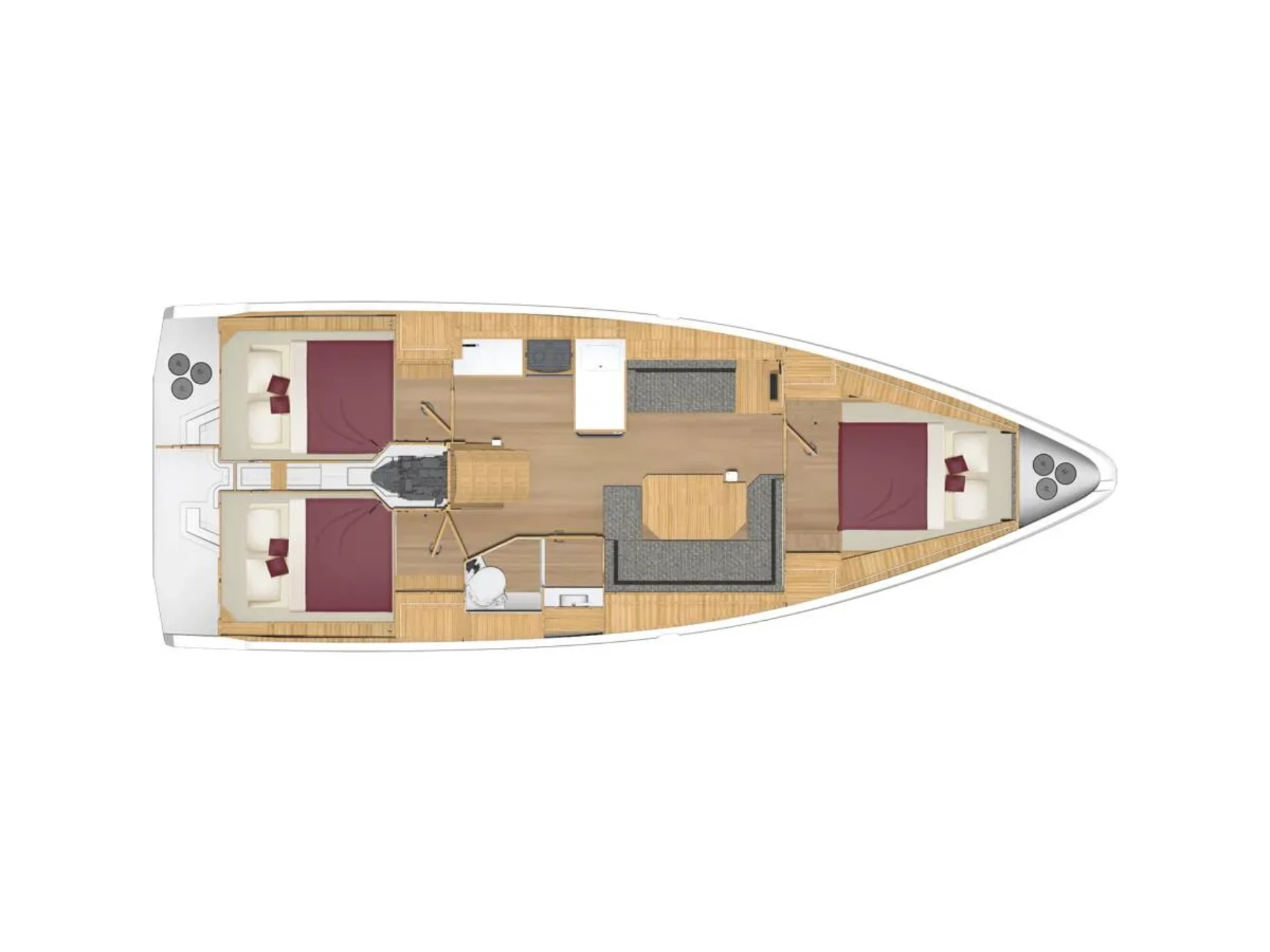 Bavaria Yachtbau Bavaria C38 Eleven — Tlocrt plovila